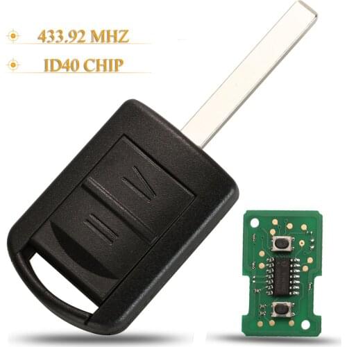Kutery 10pcs/lot 2 Buttons Smart Remote Car Key Fob 433.39Mhz ID40 For Vauxhall Opel Corsa Agila Meriva Combo