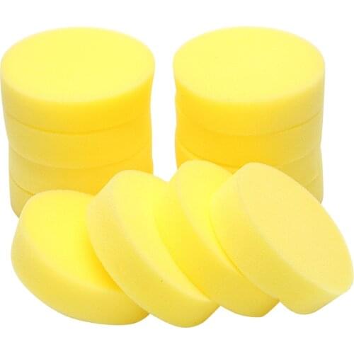 12PCS/Set Car Wax Foam Sponges Polish Sponge Car Body Glass Wash Cleaning Tools Applicator Pads Round Auto Care Car-styling