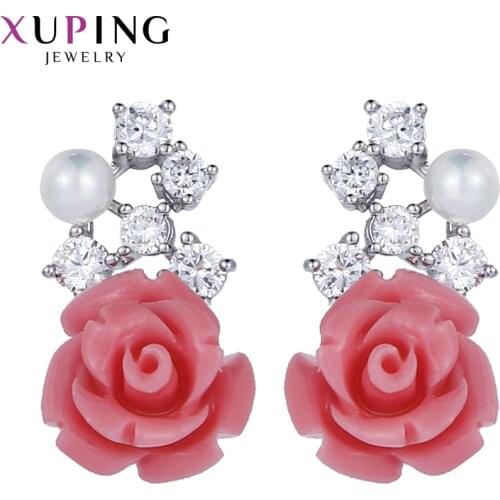 Xuping Jewelry Fashion Elegant New Design Flower Shaped Stud Earrings for Women A00622395