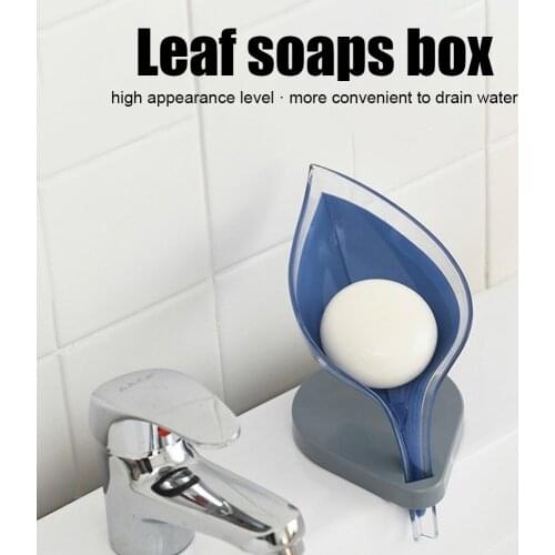 Leaf Shape Soap Box Bathroom Soap Holder Dish Storage Plate Tray Bathroom Soap Holder Case Bathroom Supplies Bathroom Gadgets