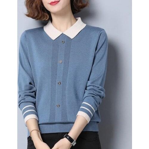 2021 Autumn Women Sweaters Casual Pullover Knitted Sweater Long Sleeve Jumper Elastic Solid Pull Femme Elastic Tops