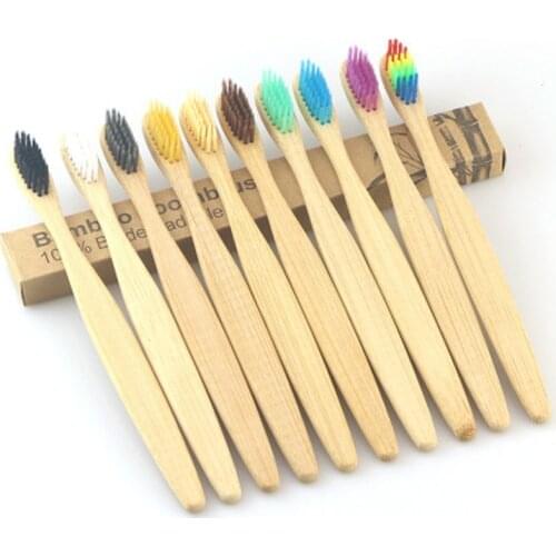 1Pc Bamboo Toothbrush Eco Friendly Products Resuable Toothbrushes Portable Soft Bristle Wooden Brushes for Home Travel Hotel Use