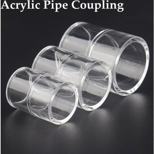 10pcs 20~32mm Transparent Acrylic Pipe Straight Coupling Connector Fish Tank Aquarium Water Pipe Fittings Garden Water Connector
