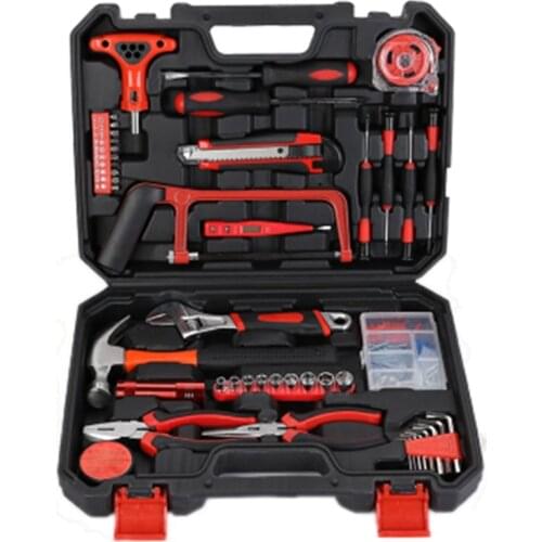 43Pcs Tool Kit Household Repair Universal Hand Tool Set With Toolbox For Home Garage Apartment Dorm Office Maintenance