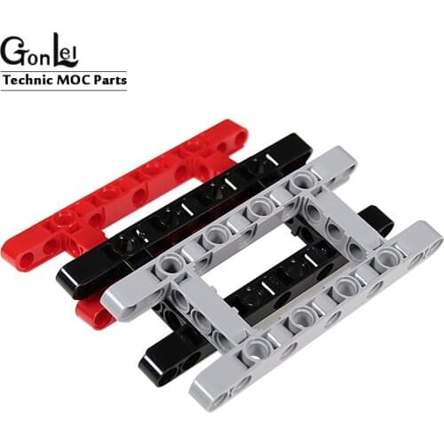 5Pcs/lot High-Tech Beams Special Parts 64178 Technical Beam 5 x 11 Open Center Frame Thick Building Blocks Parts DIY Toys Gifts