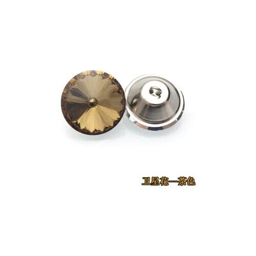 A11 20MM Soft bag crystal button sofa diamond button pull button fixed threading back button flower diamond decorative button