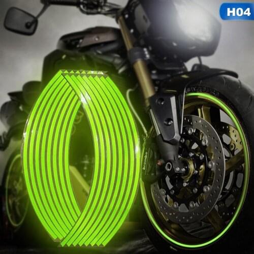 Motorcycle Accessories Wheel Stickers 12"/18" Gold Strips Reflective Motorcycle Car Rim Stripe Tape Wheel Decal Sticker