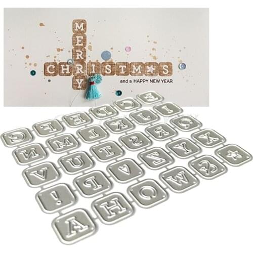 Alphabet Letters Metal Cutting Dies Stencil Scrapbooking DIY Album Stamp Paper Drop Shipping