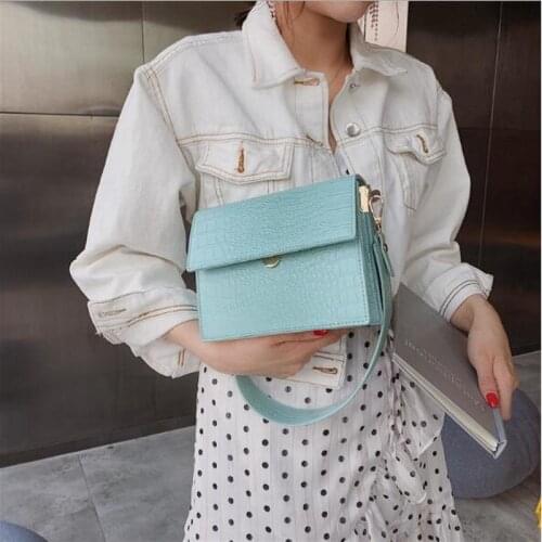 Womens Designer Luxury Handbag 2021 Fashion New High quality PU Leather Women Handbags Crocodile pattern Shoulder Messenger Bag