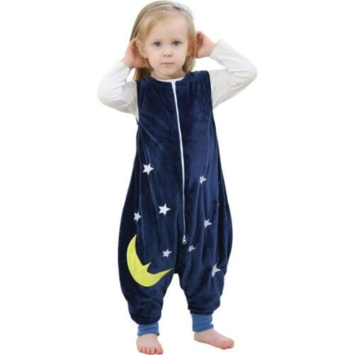 Flannel Warm Sleepwear Children Overalls Prevent Kick Halloween Baby Blanket Sleepers Animal Feet Pajamas Christmas Kids Rompers
