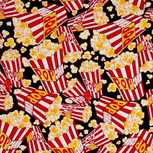 140cm Width Europe and America Popcorn Print Cotton Fabric For Woman Summer Dresses Skirts Blouse Pants DIY Sewing