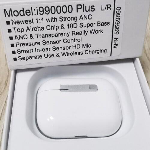 I990000 Plus TWS 40DB ANC Earphones Airoha 1562A Chip Active noise cancelling 10D Super bass Light Sensor Pk i9000 i99999 TWS