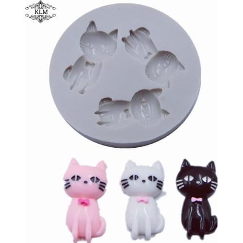 KLM Coffee Cat Epoxy Mould DIY Cake Decoration Accessories Tool Chocolate Pastry Tool Fudge Tool