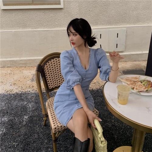 Модные джинсовые платья LIMINDSPCXQQ China At AliExpress