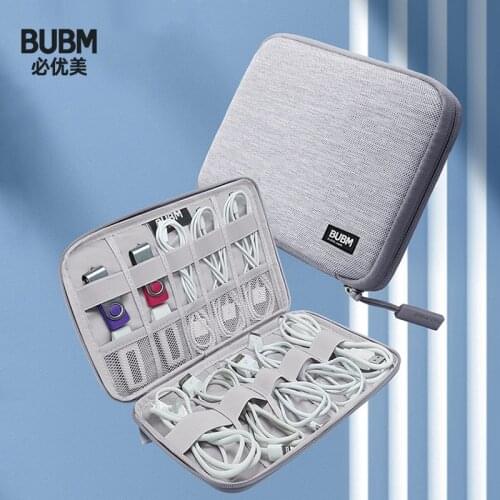 BUBM Small Digital Cable Storage Bag USB Gadget Organizer Pouch For Data Line Power Bank Travel Kit Case Electronics Accessories