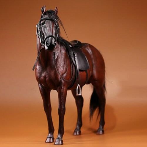 About 37CM1/6 scale simulation PVC warm-blooded horse-riding animal model toy suitable for home decoration