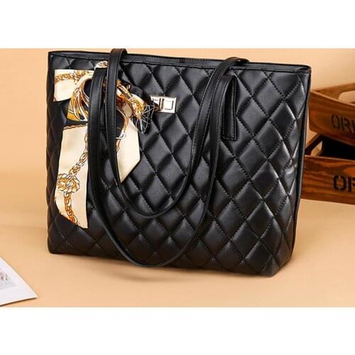 Fashion Women Large Shoulder Bag Travel Bags Leather Pu Quilted Bag Female Retro Bag Luxury Handbags Female Bag Design For Girls