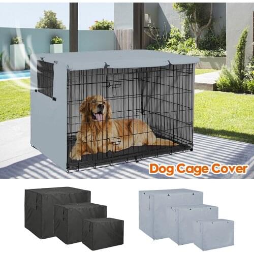 2021 New Pet Dog Cage Cover Dustproof Waterproof Kennel Sets Outdoor Foldable Small Medium Large Dogs Cage Accessory Products