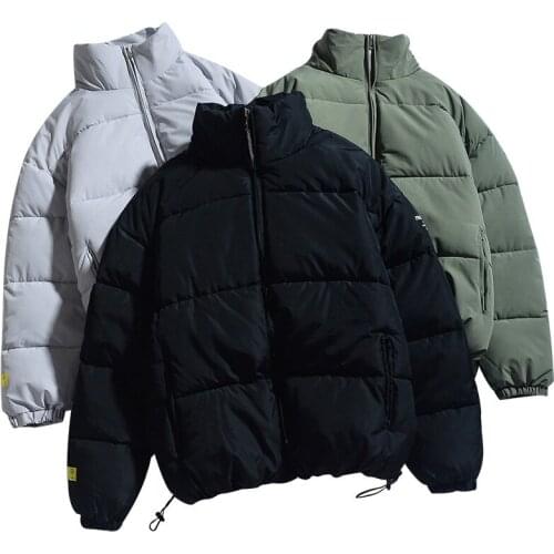 New Winter Men Solid Color Parkas High Quality Brand Mens Stand Collar Warm Thick Jacket Male Vogue Casual Parka Coat