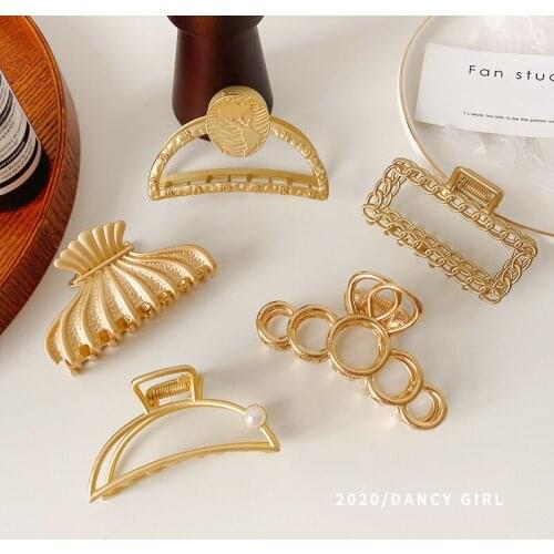 New Fashion Retro Hair Claws Crab Clamps Sweet Hair Clips Ponytail Crab Hair Hairpin Hair Accessories For Women Girls Ornament