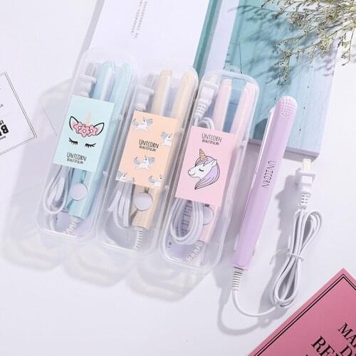 New Mini Hair Straightener Flat Iron Curling Hair Beard Straightener Comb Hair Crimper Curling Iron Hair Straightener Brush