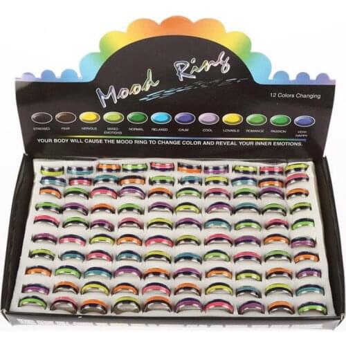 WHOLESALE LOT ! 100PCS MOOD RINGS !! COLOR CHANGE