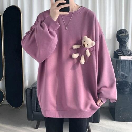 Autumn 2021 Solid Mens Hoodies Sweatshirt Loose Hip Hop Punk Pullover Streetwear Casual Fashion Outwear
