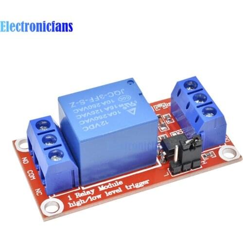One 1 Channel 5V 12V Relay Module Board Shield for Arduino with Optocoupler Support High and Low Level Trigger