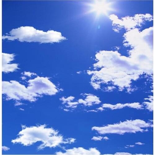 Custom photo wallpaper 3D Morden ceilings Sunny blue sky ceiling 3d wallpaper living room