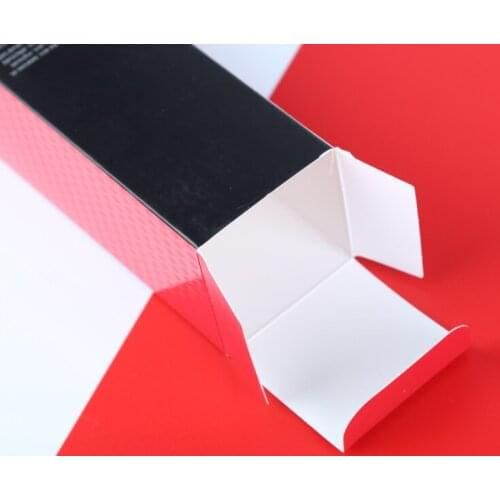Folding lip gloss cosmetics silver card paper packaging box ---DH12425