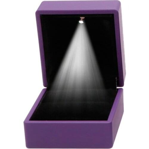 LED Lighted Earring Ring Gift Box Wedding Engagement Ring Jewelry Display New