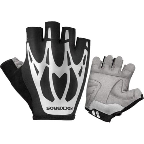 ROCKBROS Cycling Bicycle Half Finger Gloves Shockproof Breathable MTB Mountain Bike Bicycle Gloves