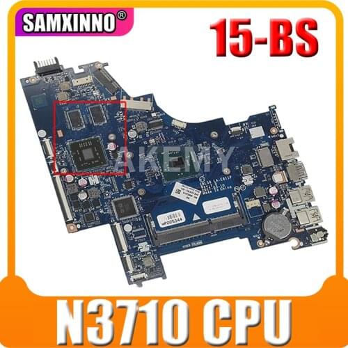 High quality For HP 15-BS Laptop motherboard 924760-601 924760-501 924760-001 CSL50/CSL52 LA-E811P With SR2KL N3710 CPU test OK