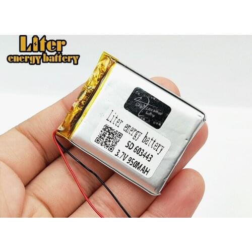 1/2/4Pcs 603443 3.7V 950mah Lithium polymer Rechargeable Battery with Protection Board For Bluetooth GSP Digital Products