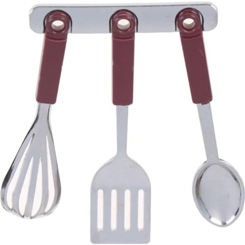 1Set Kitchen Doll house Miniature Mini Cookware Tools Miniaturas Casa 1:12 DIY Doll house Accessories Kit