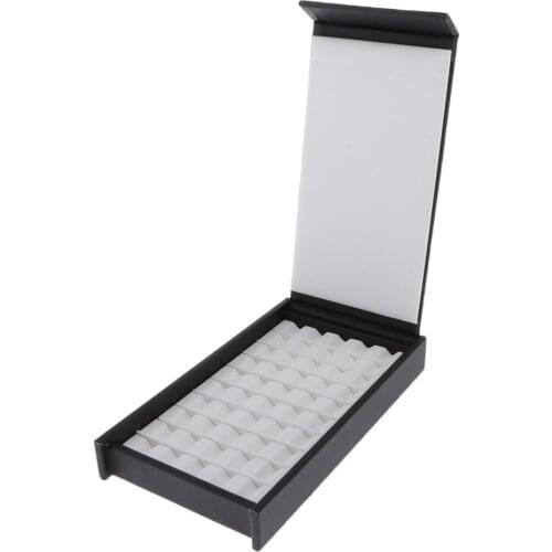 10 Row 50 Grids Black Gems Storage Case Diamond Gemstone Display Jewelry Box