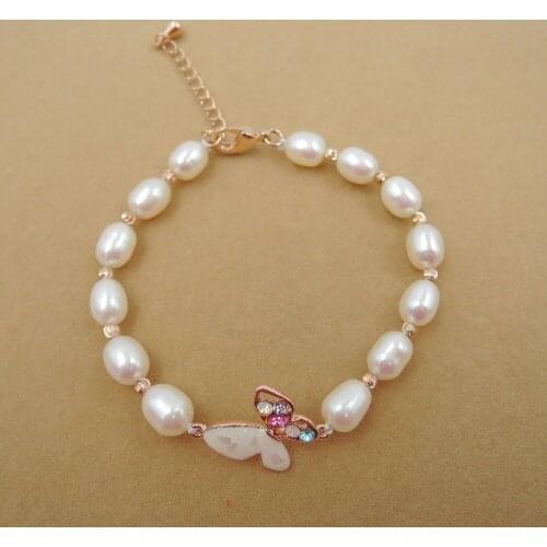 100% NATURE FRESHWATER PEARL Bracelet-AAAAA high good quality