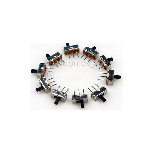 100pcs SS12D00G4 SPDT 1P2T 2 Position 3 Pin PCB Panel Vertical Slide Switch