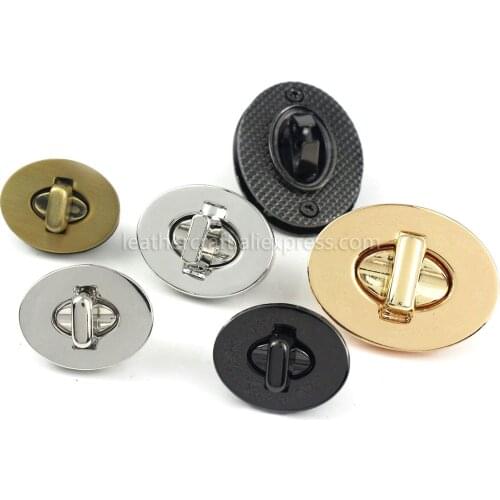 1x 3 Sizes Oval Shape Turn Lock Clasps Closure buckle Leather Craft Women Bag Purse Handbag Shoulder Closure DIY Accessories
