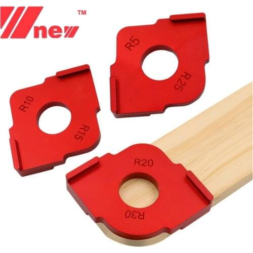3pcs/set Woodworking Trimming Radius Jig Router Templates Aluminium Alloy Radius Corners R5 R10 R15 R20 R25 R30 Quick-Jig