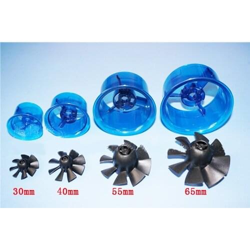 30mm/55mm AEO 8 Leaf Duct Fan Combination 8-Blades Propellers+ Shield Kit for DIY RC Models Aircraft