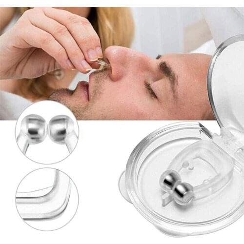 4Pcs/Set Magnetic Silicone Anti Snoring Nose Clips Professional Snoring Solution Effective Stop Snore Ease Breathing Sleeping