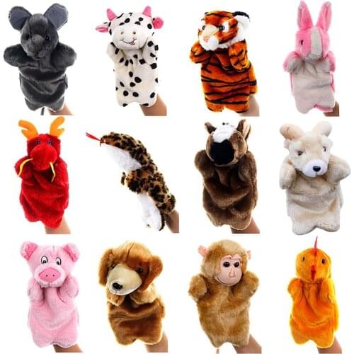 6 Style Stuffed Animal Hand Puppet Parent-Child Doll Hand Puppet monkey Pig chicken Dog Puppet brinquedos infantil menina