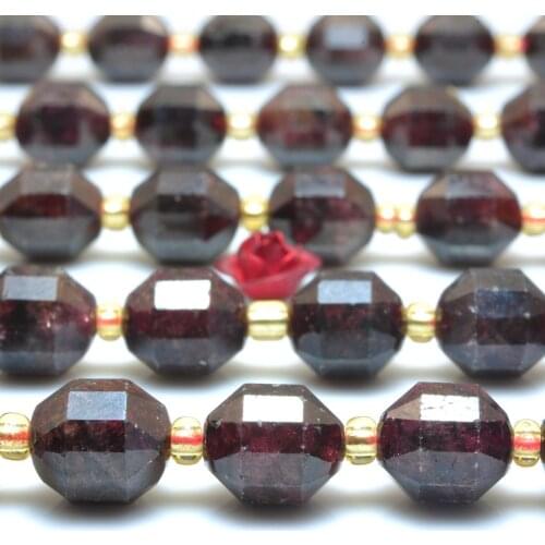 Natural Red Garnet Faceted Double Terminated Point Loose Beads Wholesale Gemstone Semi Precious Stone Bracelet Jewelry Making