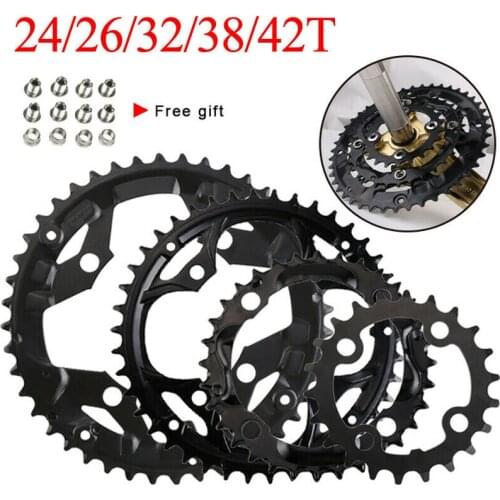 Mountain Bike 104/64BCD Chainring 24/26/32/38/42T Aluminum Bike Chain Ring Double/Triple 10Speed Chainwheel Bicycle Accessories
