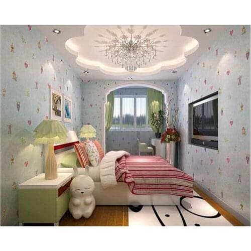 Beibehang Childrens cartoon non woven 3d wallpaper warm green boy girl bedroom book bedsid background wallpaper papel de parede