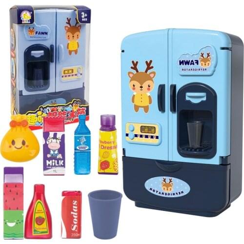 Childrens Play House Toys Simulation Fridge Toy Double Door Educational Kids Small Household Appliance Smart Refrigerator Toy