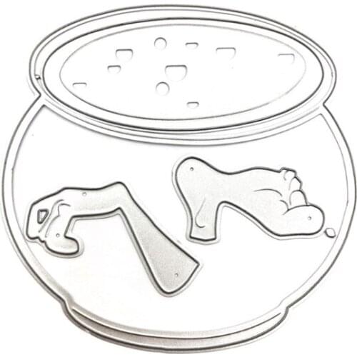 E7CB DIY Halloween Jar Embossing Card Knife Mould, Carbon Steel Printing Steel Mould for Album Paper Card Making