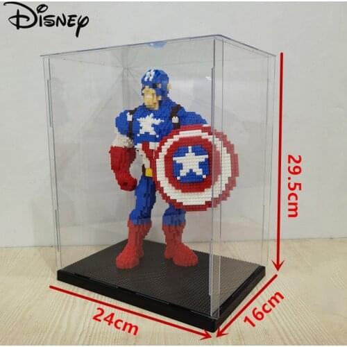 Disney Building Blocks Spider Man Captain America Toys Heroes DIY Assembly Model Kids Adult Gift Decorations With Display Box