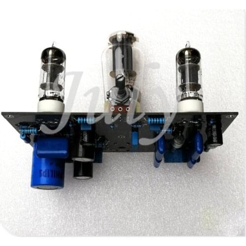 QJ017 US GE 6C4 tube pre-amplifier board, 5Z4P tube rectifier, high resolution, 10Hz-40KHz (-0.5DB)